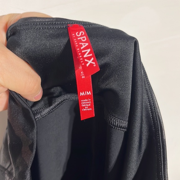 SPANX Slim Built In Contoured Power Waistband Tummy Shaping Camo Leggings Size M - Picture 6 of 7